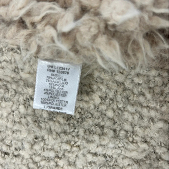 Love Tree Faux Fur Sherpa Vest with Vegan Leather Trim - Picture 5 of 6